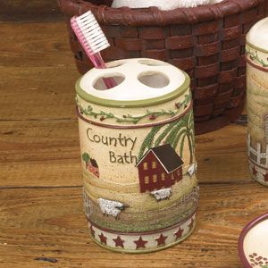 Country Hillside Toothbrush Holder Country Bath New