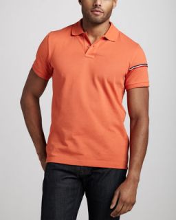 M058S Moncler Flag Sleeve Polo, Orange