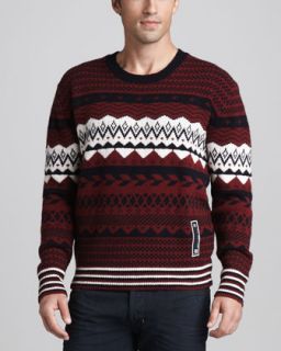 Just Cavalli Geometric Jacquard Sweater   