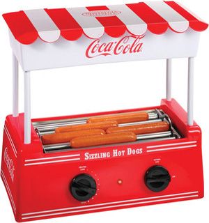 Coca Cola Hot Dog Roller Grill Bun Warmer Mini Electric Hotdog Cooker
