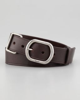 M06FQ Prada Metal Keeper Leather Belt