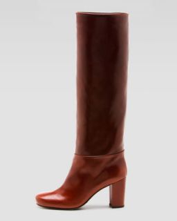 X1DJG Stuart Weitzman Toujours Chunky Heel Leather Boot