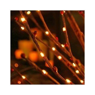 20 Bendable Berry Twig Branches, 60 Rice Lights, Electric