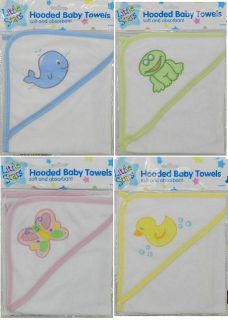 Hooded Baby Towels Towel Soft Available in Blue Green Yellow Pink Hood