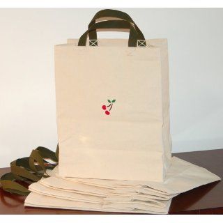 Turtlecreek Canvas Bags   Short Handles w/ Cherries   5