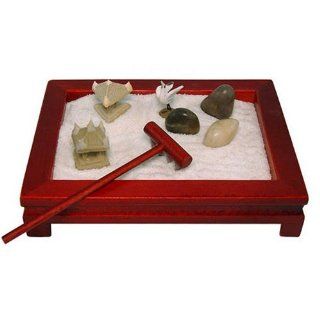 Miniature Japanese Zen Rock Garden Gift Kit incl. rosewood
