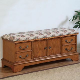 Cedar Oak Hope Chest Storage Trunk Bench Traditional American Country