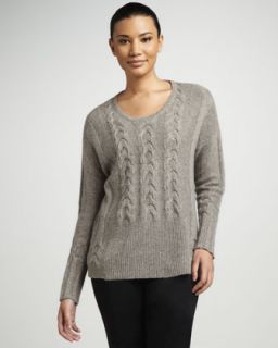  low sweater available in lynx brown $ 185 00 lauren hansen cable knit