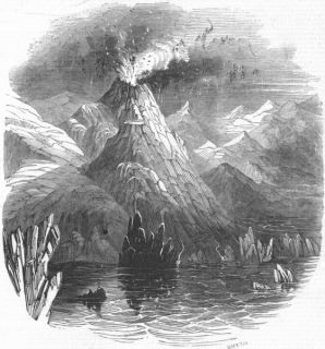 caption below picture eruption of mount hecla