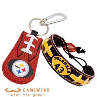 Troy Polamalu Pittsburgh Steelers Bracelet & Keychain Set