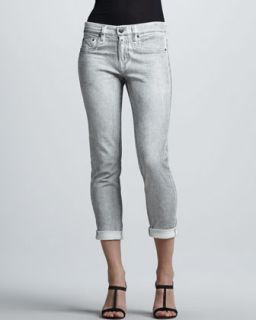 foiled cuffed skinny jeans $ 225 pre order