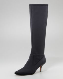  crepe knee boot available in black crepe camel leopard sde $ 250 00