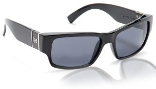 New Hoven Knucklehead Sunglasses Black Gloss Frame Grey Polarized Lens