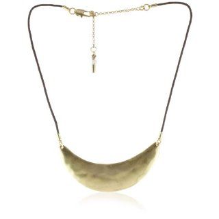 Kenneth Cole New York Gold Tone Half Moon Frontal Necklace