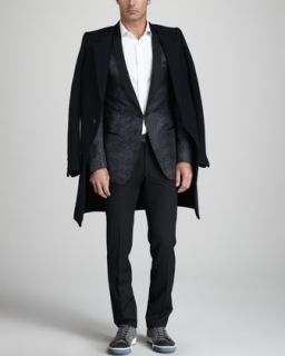 Lanvin Cut Collar Coat, Patterned Silk Evening Jacket & Satin Waist