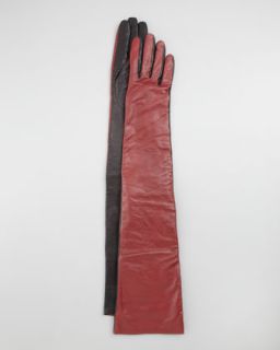 Missoni Opera Length Leather Gloves, Black   