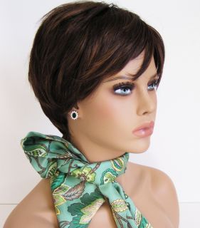 Synthetic wigs w/ highlights soft hair party girls women ladys short