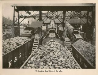 Loading Coal Cars at The Mine Old RR Train Picture