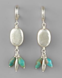 dalian turquoise silver drop earrings $ 400