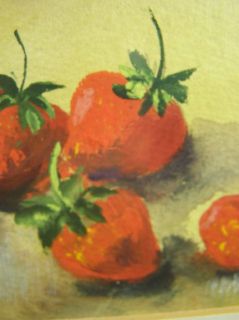 Framed Watercolor Strawberries Catherine Garnes Heintz