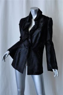 Helen Yarmak Black Russian Broadtail Fur Jacket Coat