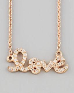 Y17AH Sydney Evan Rose Gold Diamond Love Necklace, Small