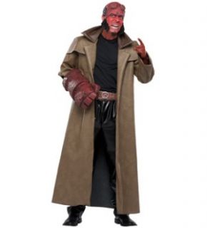  coat with attached shirt belt hellboy hand face makeup brand new in