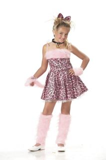 Cute Pink Purrty Kitty Sassy Leopard Cat Child Costume