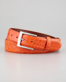 glazed alligator belt mandarine $ 495
