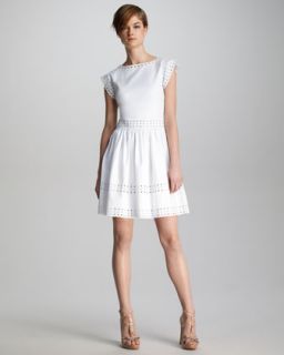  dress available in white $ 695 00 red valentino pique knit sangallo