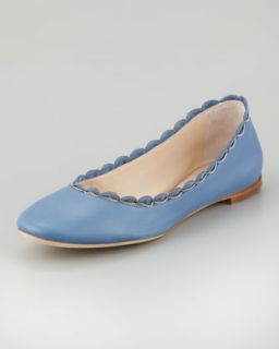  available in blue $ 525 00 chloe scalloped chain ballerina flat blue