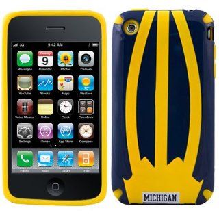 NCAA Michigan Wolverines Navy Blue Helmetz Hard iPhone 3G