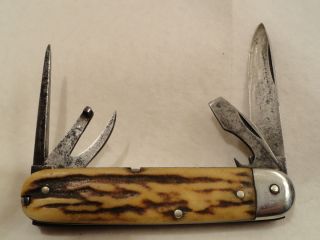 Henckels Stag Handle Pocket Knife RARE Vintage Old Folding Knife Puma