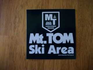 NEW Mt Tom Ski Area Holyoke MA Bumper Sticker