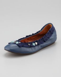  available in blue $ 690 00 lanvin jeweled ballerina flat blue $ 690