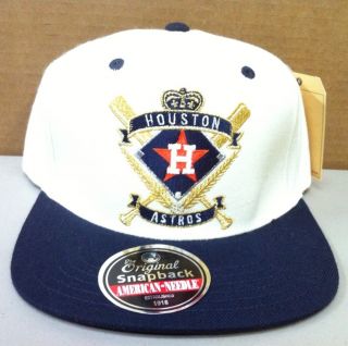 Houston Astros Vintage Snapback Hat Cap Flat Bill American Needle