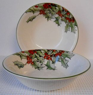 Gien Le Houx Cereal Bowl s Christmas Holly Berries