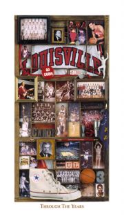 Louisville Cardinals Basketball History Nostalgic Collage Poster Print