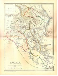 1856 Map Assyria GE Sherman Printed by Henry Seiber