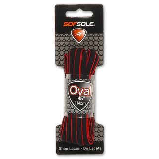 Sof Sole 45IN Oval Piped Lace Black/Red