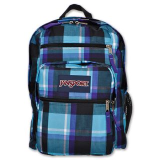 JanSport Big Student Backpack Black/Teal/Purple