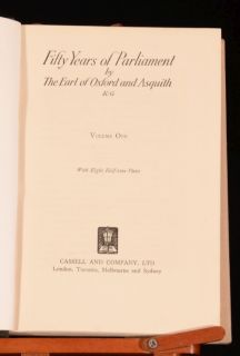 1926 2vol Fifty Years of Parliament The Earl of Oxford and Asquith