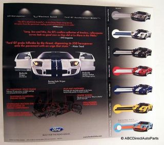  Ford GT 40 Supercar Dealer Sales Brochure Owners Literature Heritage