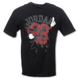 Jordan Raging 23 Mens Tee Shirt Black/Gym Red
