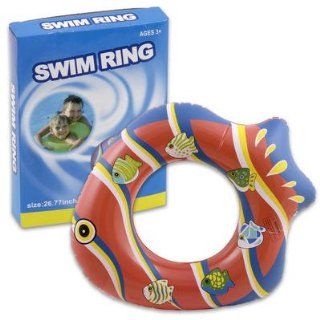 26.75l Plastic Fish Shape Swim Ring   Assorted Color Toys