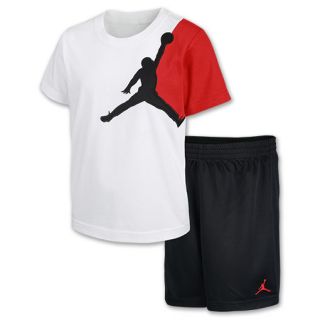 Toddler Jumpman Basketball Set White/Black/Red