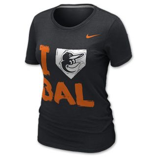 Womens Nike Baltimore Orioles MLB I Love T Shirt