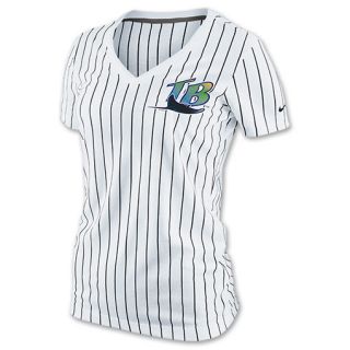 Womens Nike Tampa Bay Rays MLB Cooperstown Collection Pinstripe Ole