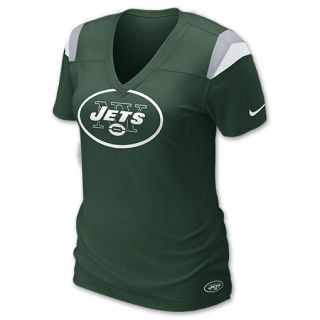 Nike NFL New York Jets Womens V Neck Tee Shirt