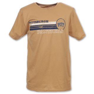 NCAA Pitt Panthers Stripes Destroyed Mens Tee Shirt